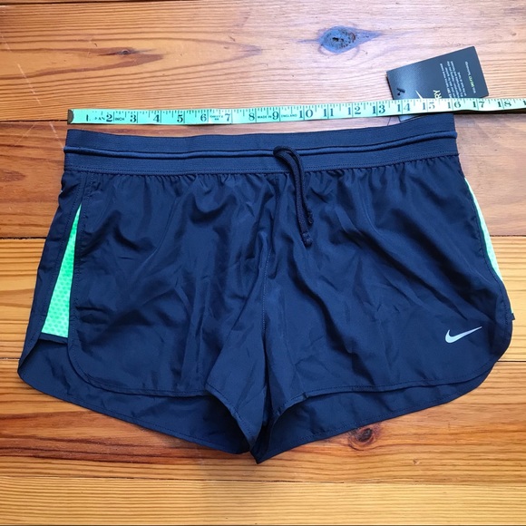 Nike Dri-Fit Navy Green Running Shorts, NWT, M - Picture 5 of 12